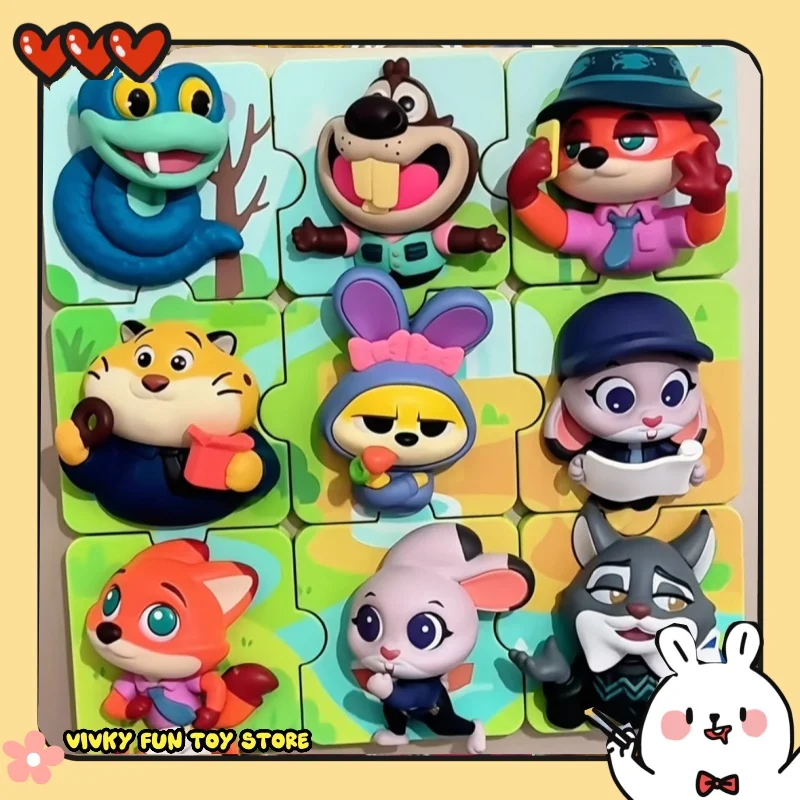 

Новая серия магнитных наклеек на холодильник Disney Zootopia Suburban Adventure, коллекционные фигурки в закрытой упаковке, праздничные подарки