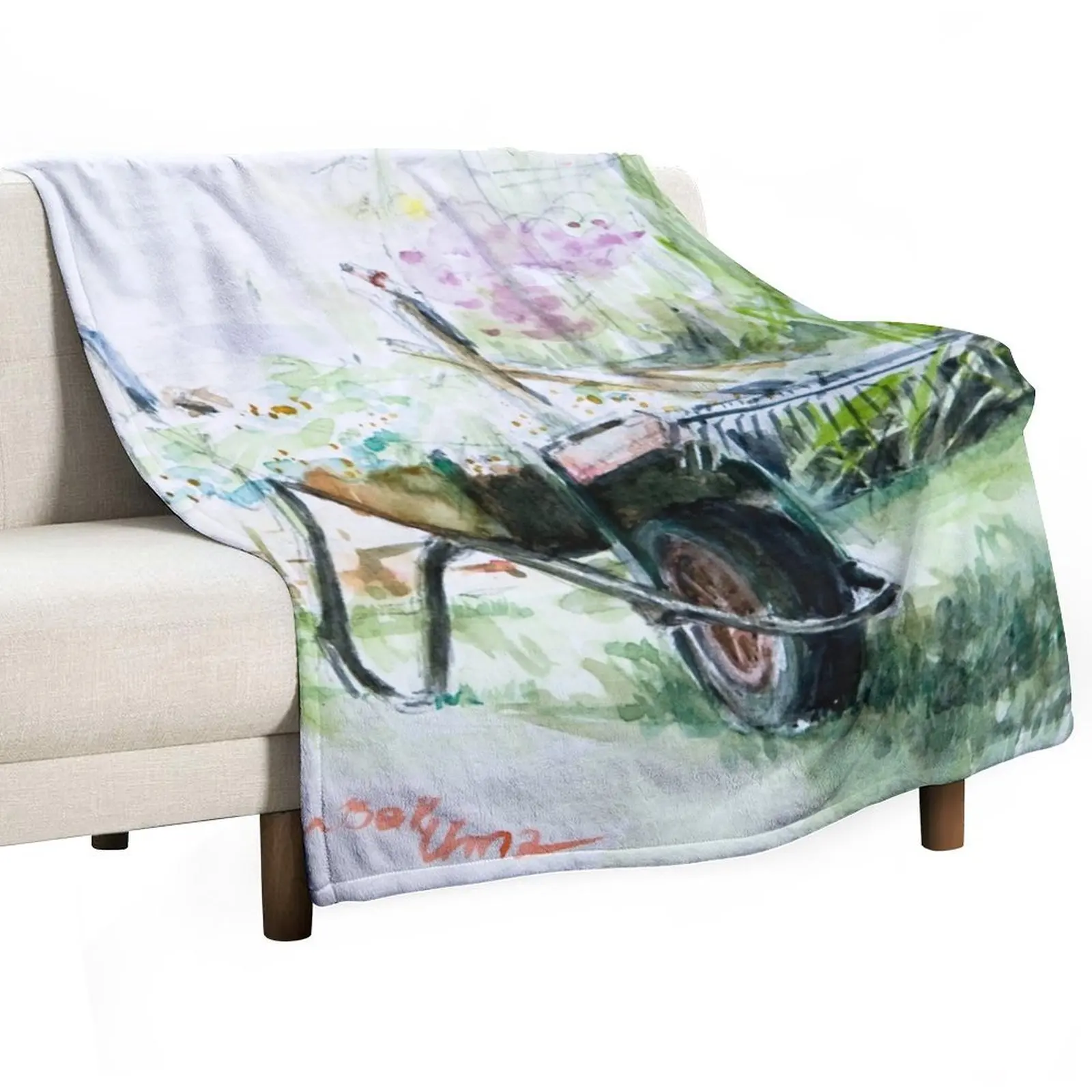 Job's Well Done Throw Blanket Cute Summer Beddings manga Blankets