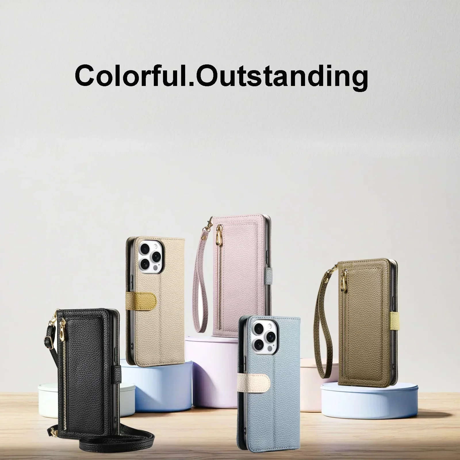 حافظة محفظة جلدية حقيبة هاتف كروس مع فتحات بطاقات متعددة لهاتف آيفون 17 16e 15 Plus 14 13 12 11 Xs Max Pro #2