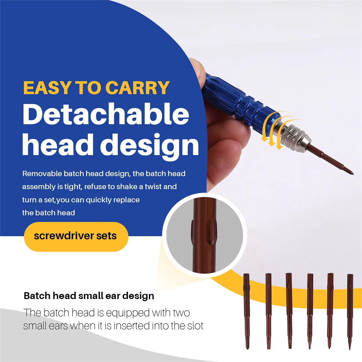 Kit cacciavite magnetico 6 in 1 piccolo, Set di cacciaviti piccoli Mini viti perfette per telefoni cellulari, orologi, occhiali ecc