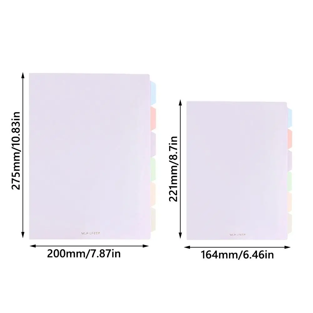 Immagine 7: Nuovo quaderno con raccoglitore a colori A5/B5 morbido con divisore indice pastello Quaderni per studenti Quaderni con linea ricaricabile