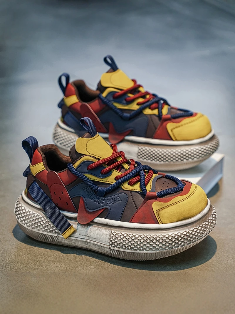 

Men's Casual Shoes 2026 New Style Summer High-End Sensation Increased Large Head Dad Shoes Fashionable Worn-In Look Gel Shock...