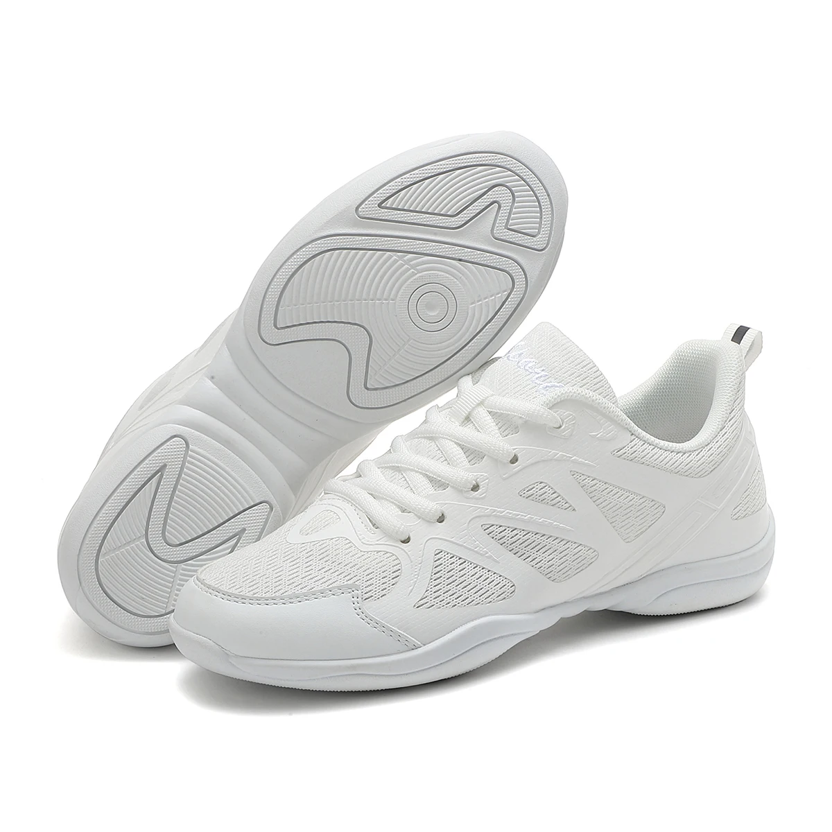 ガールズチアシューズホワイトチアリーディングダンスシューズキッズアスレチックトレーニングテニスシューズユース競技スニーカースポーツシューズ