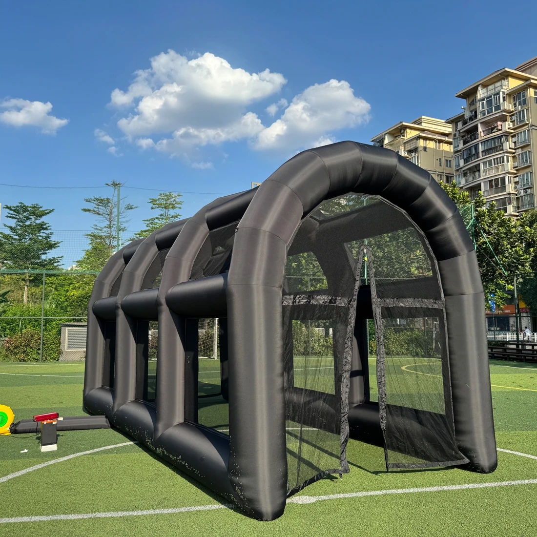 

Inflatable Tennis Tent Baseball/Softball Cage Football Court Cage Inflatable Baseball Field Softball Batting & Pitching Cage