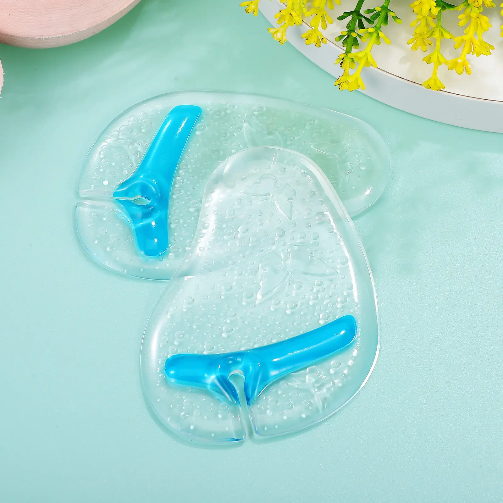 Gel Forefoot Pads Transparent Pink Nonslip Adhesive High Heel Sandals Gel Slipper Pads Shock Absorbing Foot Pain Relief for Long