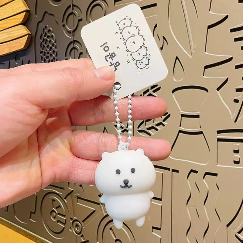 الكورية نكتة الدب المفاتيح لطيف الكرتون قلادة دمية حقيبة سحر مضحك لعبة الملحقات هدية عيد ميلاد للفتيات النساء زوجين الأصدقاء