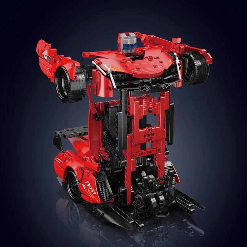 مولد كينج 15057 التقنية 2 في 1 سيارة رياضية التحول روبوت اللبنات مجموعات الالعاب مع أجهزة التحكم عن بعد