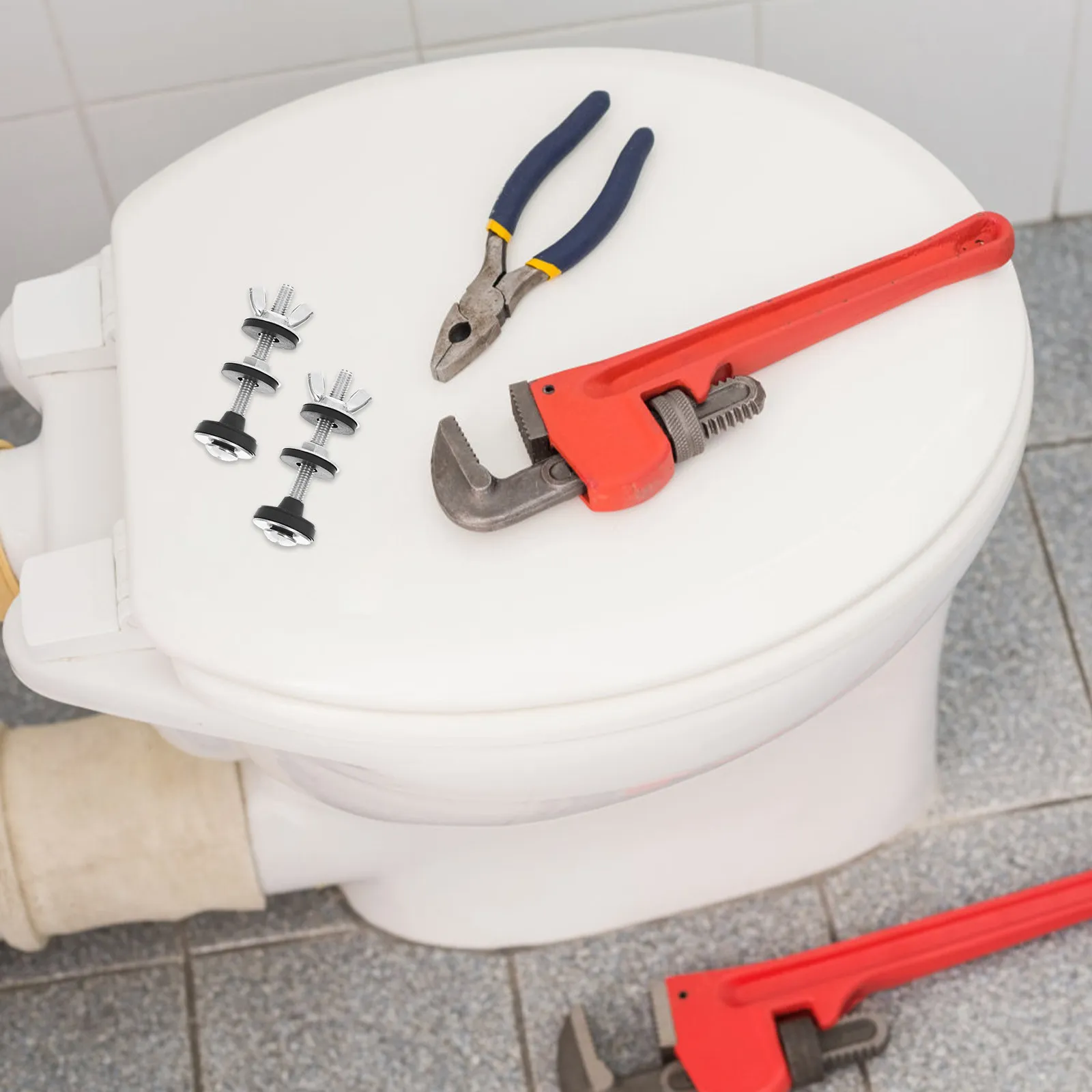 

1Pair Premium Stainless Steel Toilet Seats Mounting Screws Bolts and Nuts Kit Strong Wear Resistant Easy Install for Seat Cover