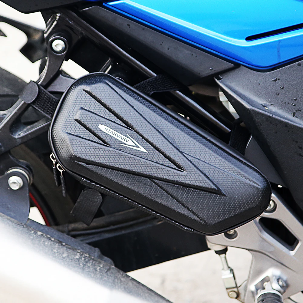 Motorcycle Side Bag Large Capacity Engine Crash Bars Bag Multifunctional Mountain Bike Triangular Pouch for Universal Motorcycle