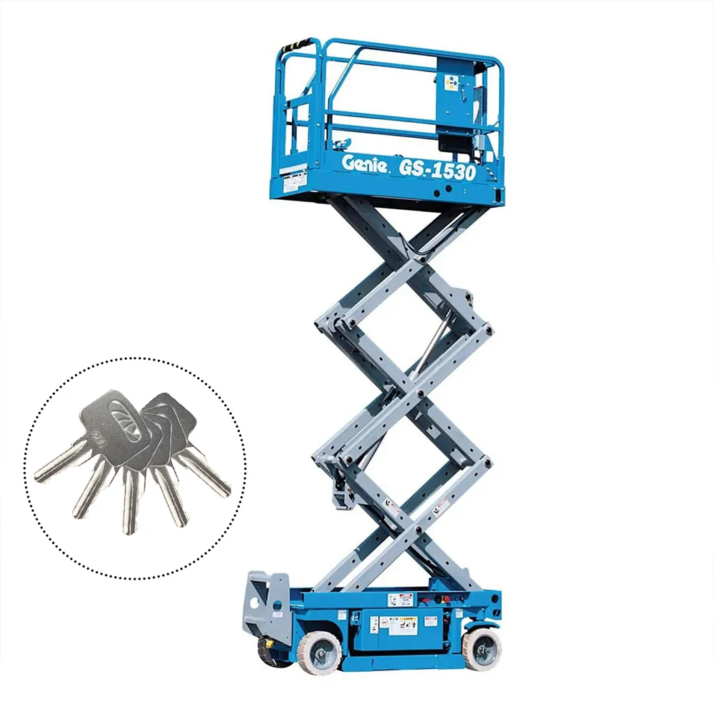 455 Chiavi di accensione per scissor Lift Boom Carrello elevatori Genie Skyjack Terex Snorkel Manlift Chiave verticale per attrezzature pesanti 104466