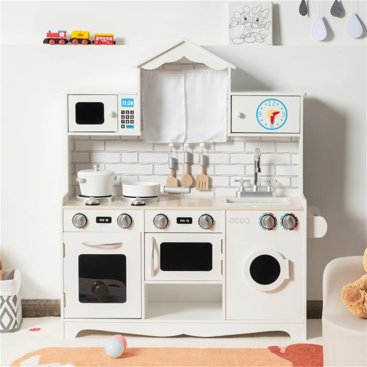 Küchen spielzeug Holz Kinder küche mit Waschmaschine