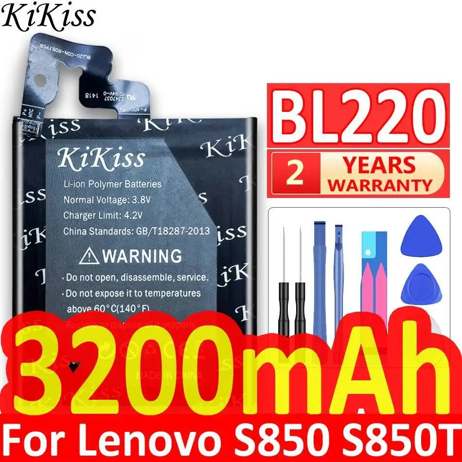 

3200Mah Premium Replacement For Lenovo S850 S850T Mobile Phone Battery Safe BL220