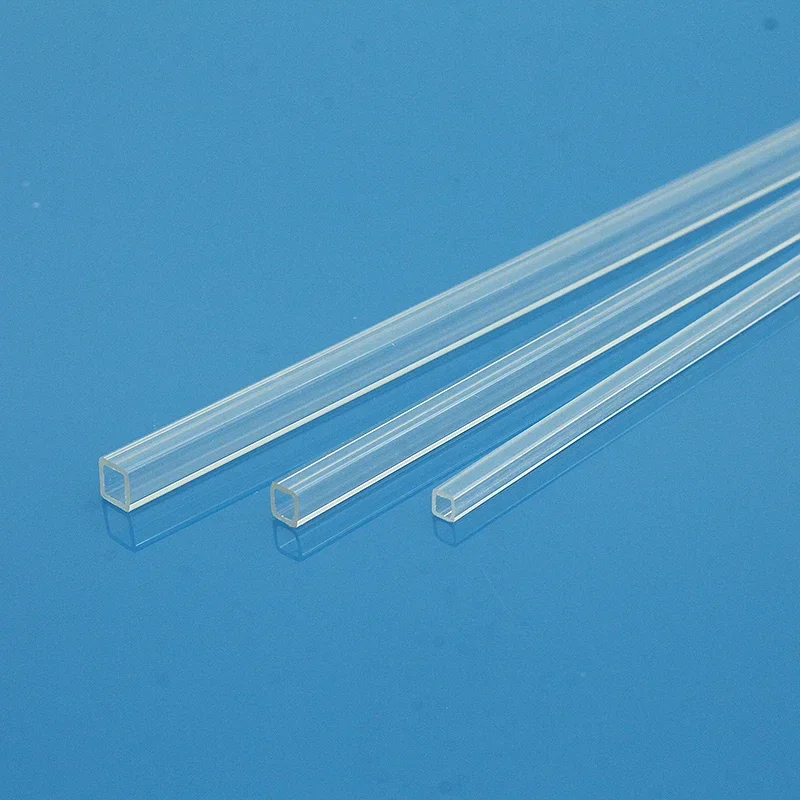 Acrylic Square Pipe Hollow Duct, Transparent Plexiglass Tube, PMMA, Cantal Length 200mm, 3x4mm, 5mm, 6mm x 6mm, 8mm x 8mm