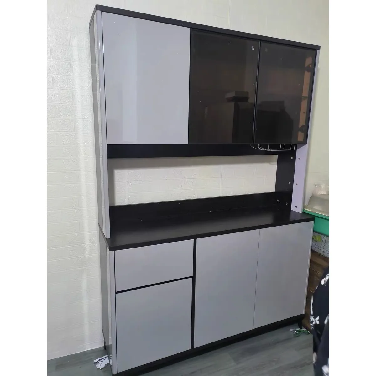 

Modern Light Luxury Simple Living Room Tea Cabinet Kitchen Cupboard Integrated Wall Locker Wardrobe