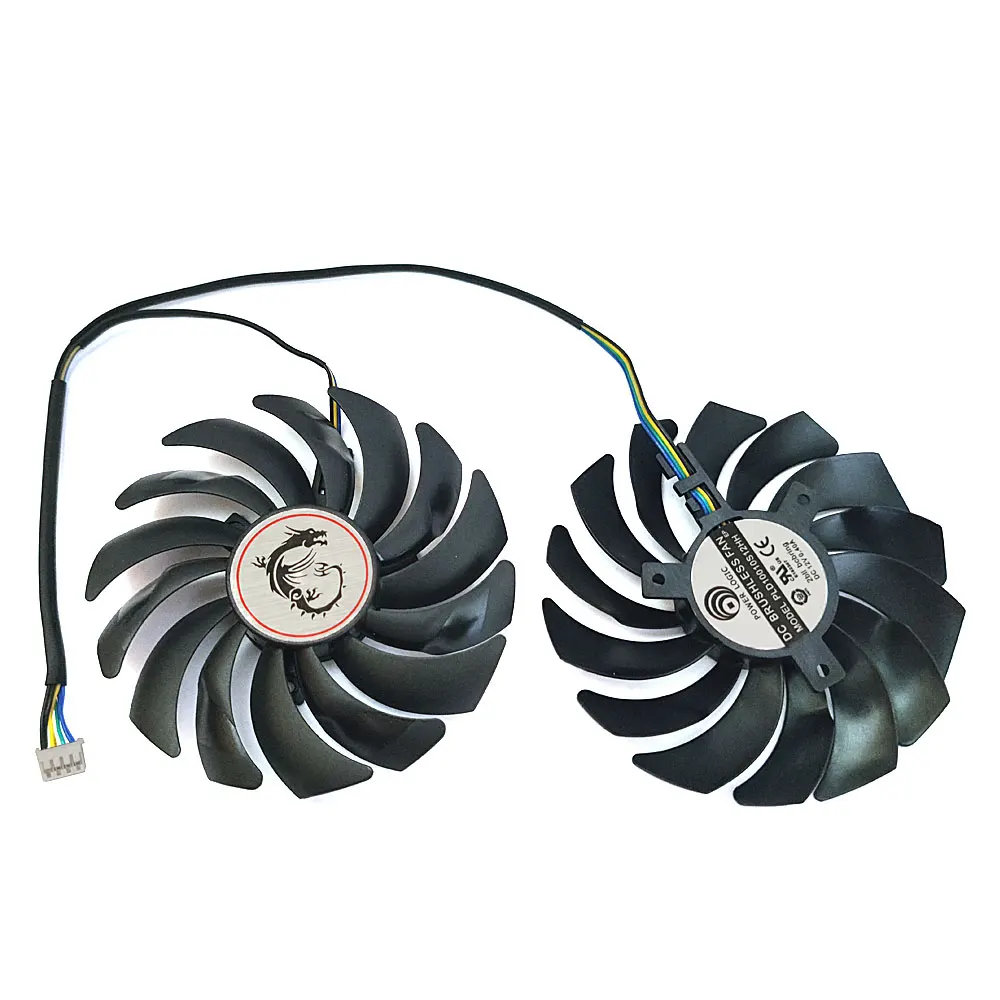 Mới 95MM 4PIN PLD10010S12HH GTX 1080 1070 1060 GPU Quạt Cho MSI RX470 480 570 580 、 GTX 1080 Ti 1070 1060 Video Thẻ Quạt Làm Mát