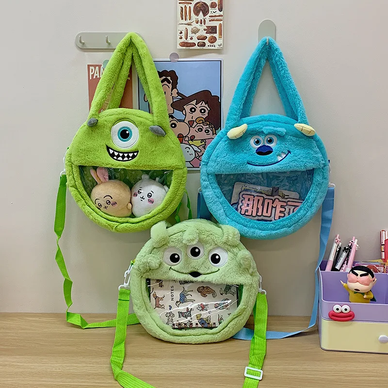 Monsters University James P. Sullivan Kawaii Anime Peripheral Accessories Handbag Shoulder Bag Storage Bag Halloween Gift