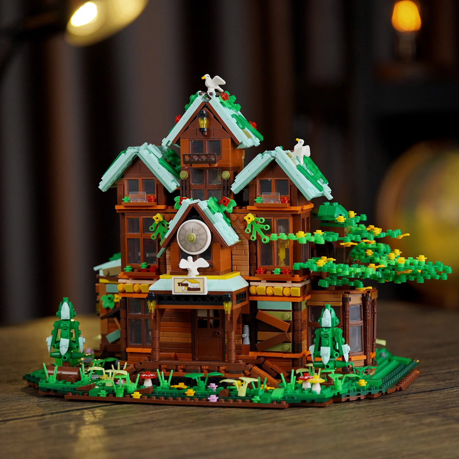 OUZEY Street View Flower Shop Bloques de construcción, más de 14 kits de modelo de casa en miniatura DIY, regalo creativo de decoración de escritorio para el hogar para adolescentes