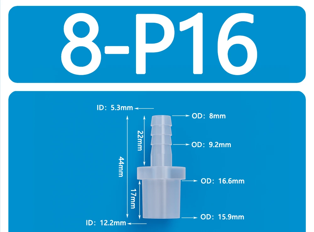 Kunststoff PP Flachmund Pagode gerade durch halbtransparente Steckdose Direktverbindung weiche und harte Rohr-Docking-Buchse direkt – Detail 3