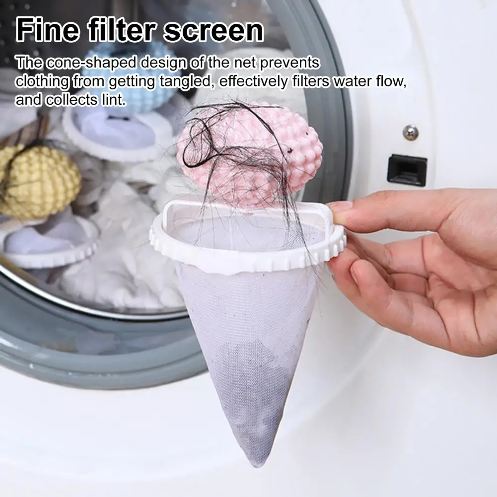 Washing Machine Lint Bag Lint Remover Laundry Bag Floating Hair Filter Mesh Reusable Washing Machine Hair Catcher for Clothes