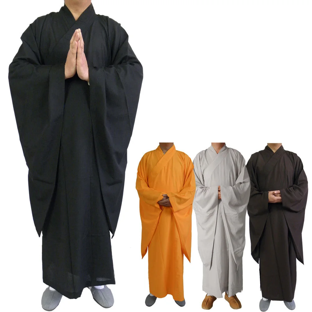 

Shaolin Buddhist Monk Dress Meditation Haiqing Robe Kung fu Suit Men's Costumes