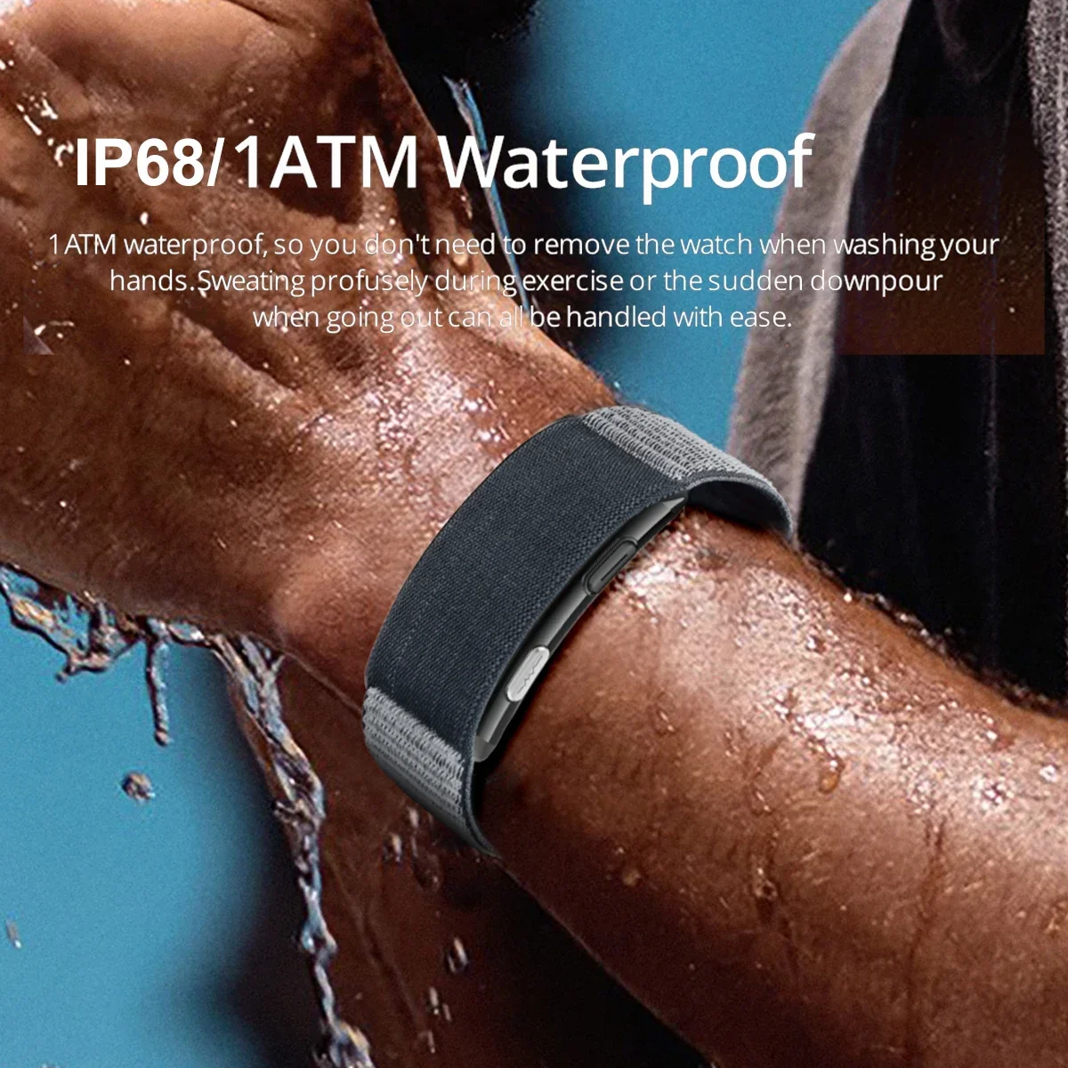 2026 Neues VWAR LOOP X Smart Band SOS Herzfrequenz- und Blutsauerstoffmessung IP68 Wasserdichter Fitness-Tracker Ohne Bildschirm Smart-Armband – Detail 10