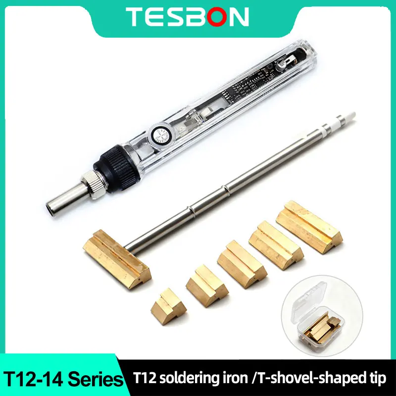 936 Soldering Iron with T-Scraper Shovel Spatula Tip Large Area Heating Heating Repair PCBA Electronic Phone Laptop, Computer