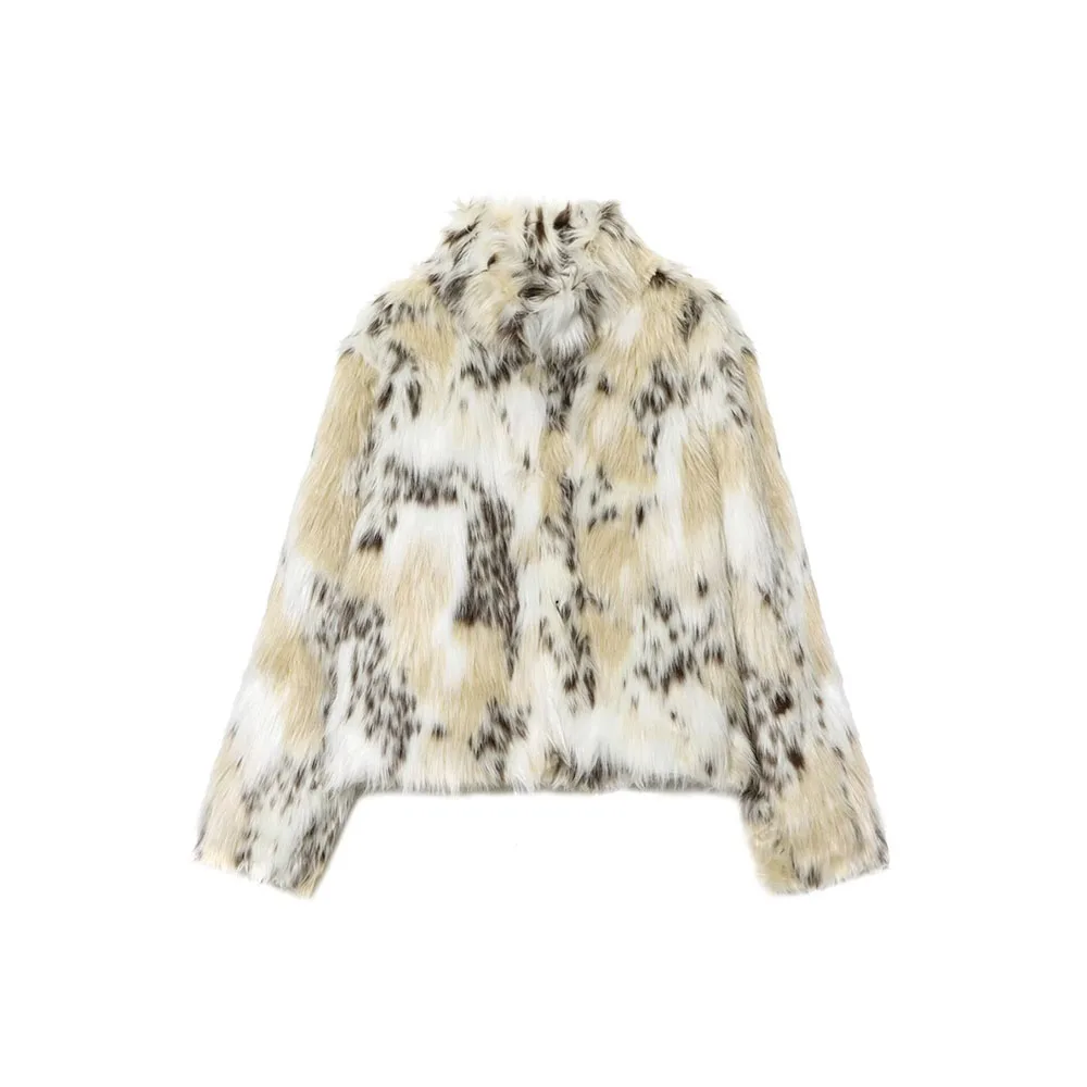 

Autumn and winter new women's fashion high-end artificial fur effect jacket