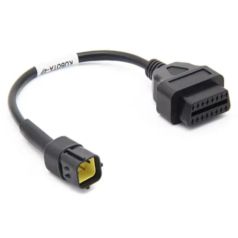 26AWG 4 دبوس كابل التشخيص لكوبوتا Takeuchi Diagmaster وصلة البيانات محول أداة تشخيص البناء قارئ الرمز