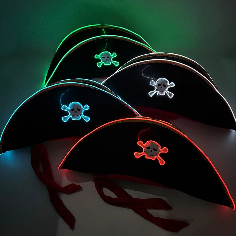 LED Light-Up Pirate Hat & Party Mask – detail image 22