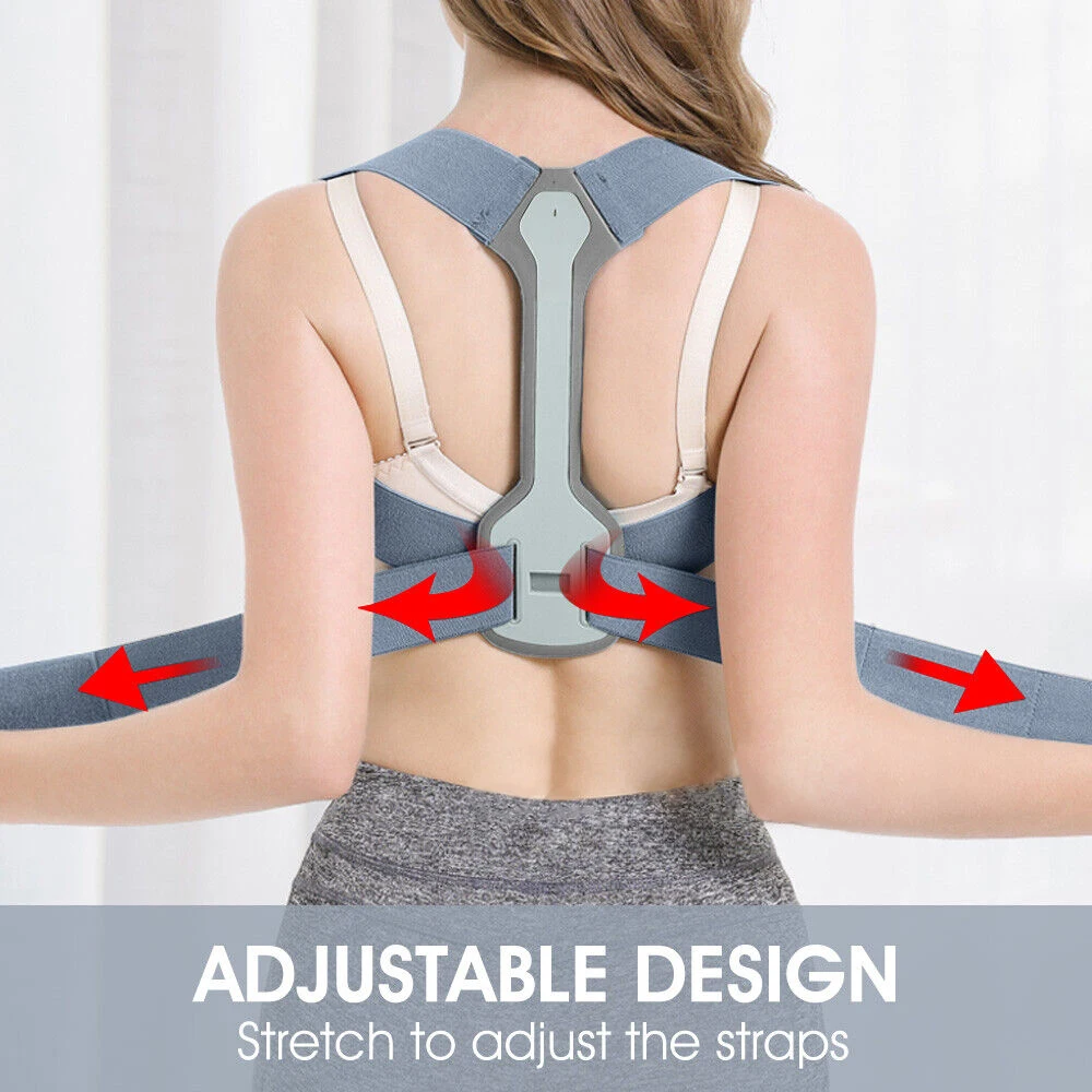 Posture Corrector Adjustable Shoulder Back Support Belt Straightener Brace Strap Office Use Pain Relief