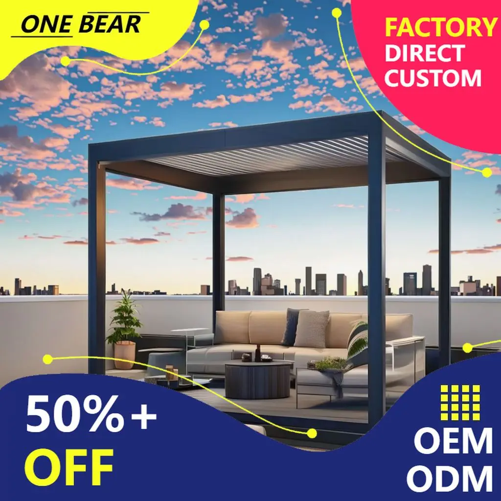 Any Size Custom Motorized Awning Remote Control Windproof Waterproof UV Resistant Durable Outdoor Garden Patio Balcony Shelter