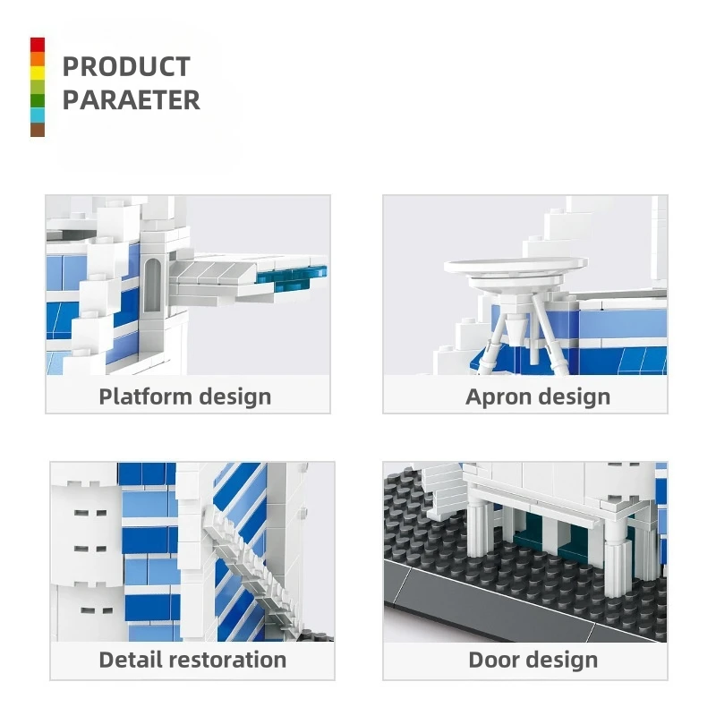 Klocki konstrukcyjne Burj Al Arab Hotel z Dubaju, klocki DIY dla dzieci i dorosłych, 1306 elementów