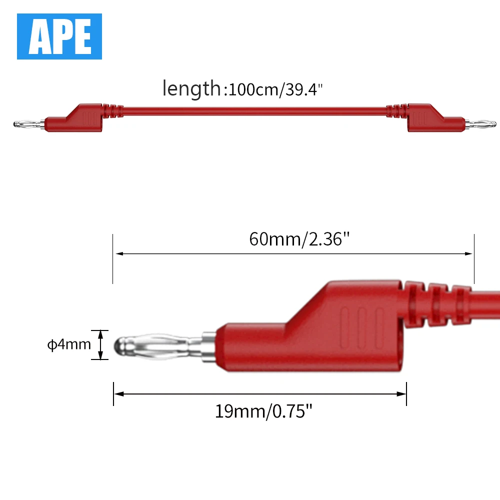 Imagem -02 - Multímetro Test Lead Kit Segurança Banana Plug Alligator Clip Sonda de Teste Substituível 30 Pcs