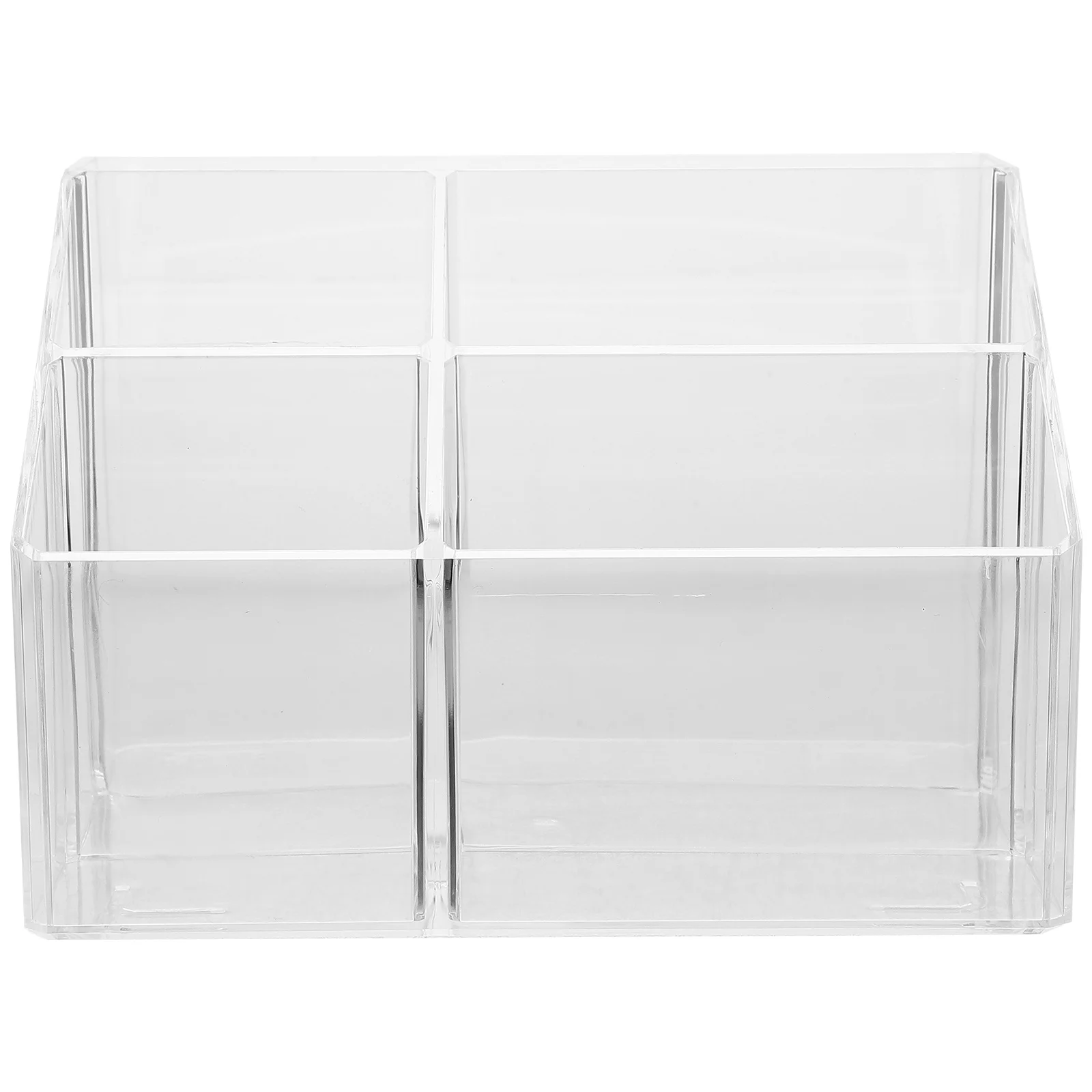 

Transparent Acrylic Desktop Storage Organizer Box Compact Desk Holder Multi-Function Office Pen Brush Pencil Storage