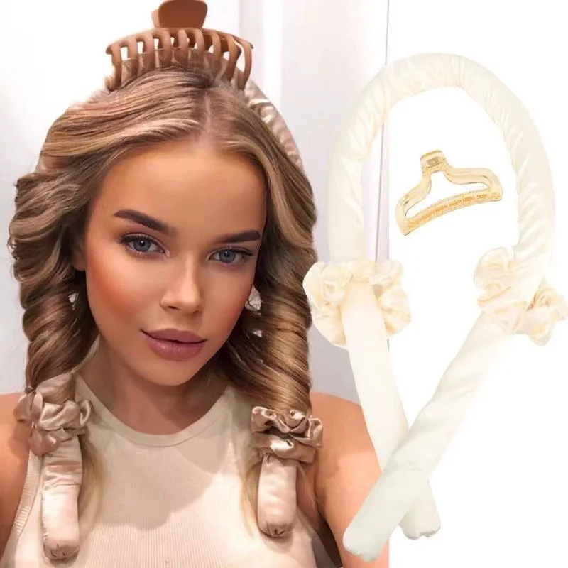 Lazy Girl Hitzefreies Lockenwickler-Set: Weicher Schaumstoff-Haarwickler ohne Hitze für große Wellen – Schlaf-Lockenwickler-Kit für schöne Haarstyling-Ergebnisse