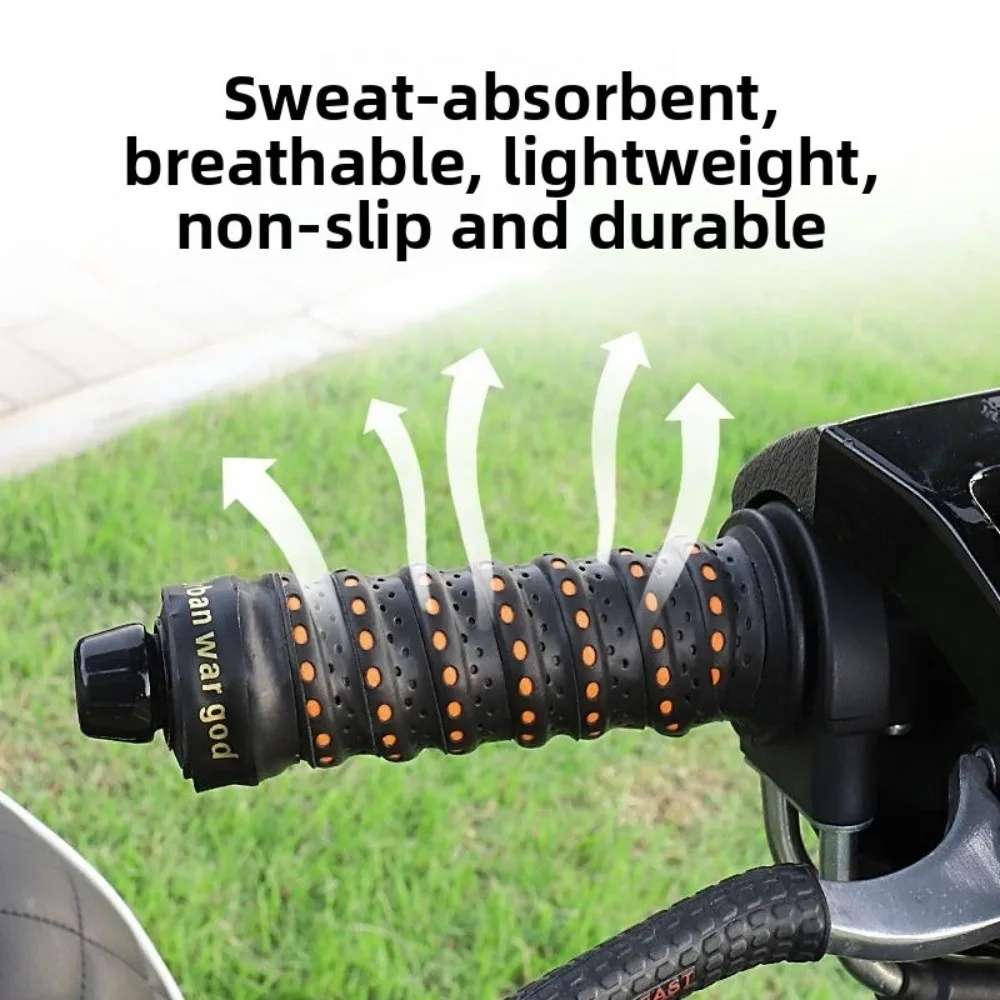 2pcs Breathable Motorcycle Handlebar Tape Anti Scratch Non-Slip Road Bike Bar Tape Durable Motorcycle Protection Straps Bicycle