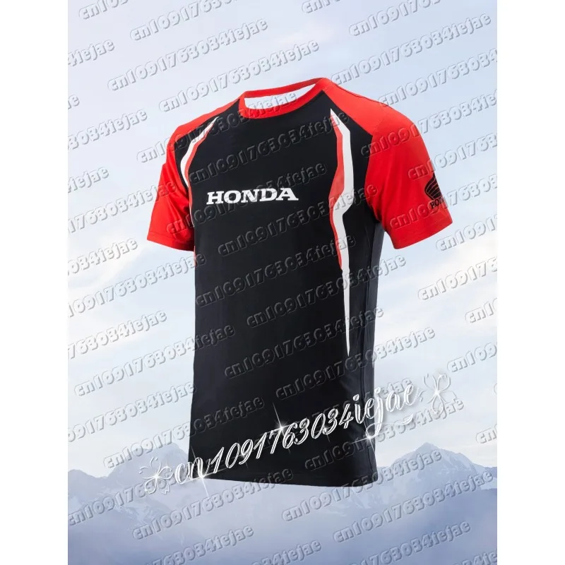 

Новая мужская быстросохнущая футболка в стиле локомотива Honda, повседневная впитывающая пот футболка с короткими рукавами для мужчин и женщин, верхняя одежда для мотоциклов