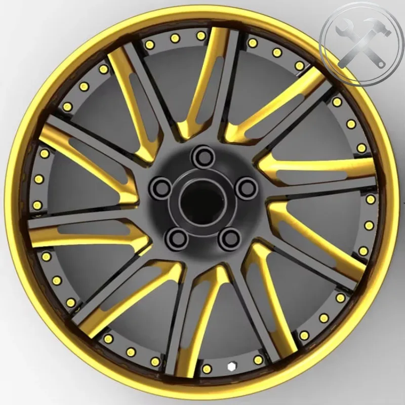

18 Inch Chrome Black Gold Forged Rims 22 Inch Deep Concave Sport Racing Aftermarket Vehicle Wheels