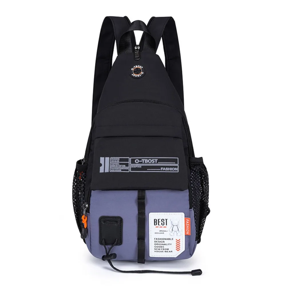 

Portable Oxford Men Chest Bag Multifunctional Large Capacity Sling Backpack Shoulder Bag 2 in 1 Men Crossbody Bag Shopping