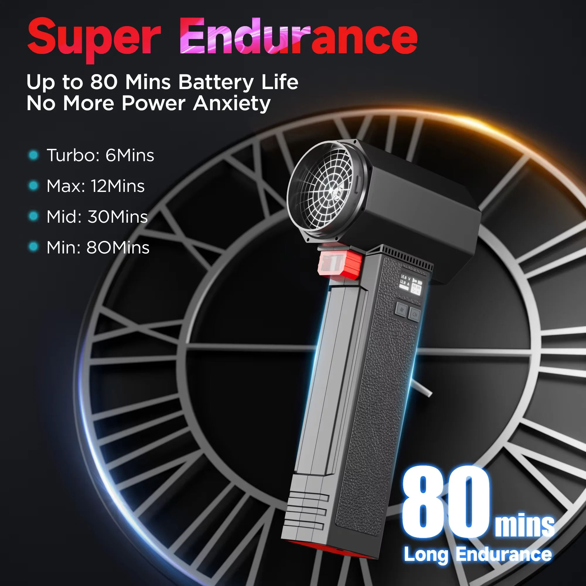 Booster TF64 Air Blower Turbo Fan Brushless Motor  with Thrust 1400g Wind Speed 55m/s to Cleaning Fallen Leaves Snow and Sand