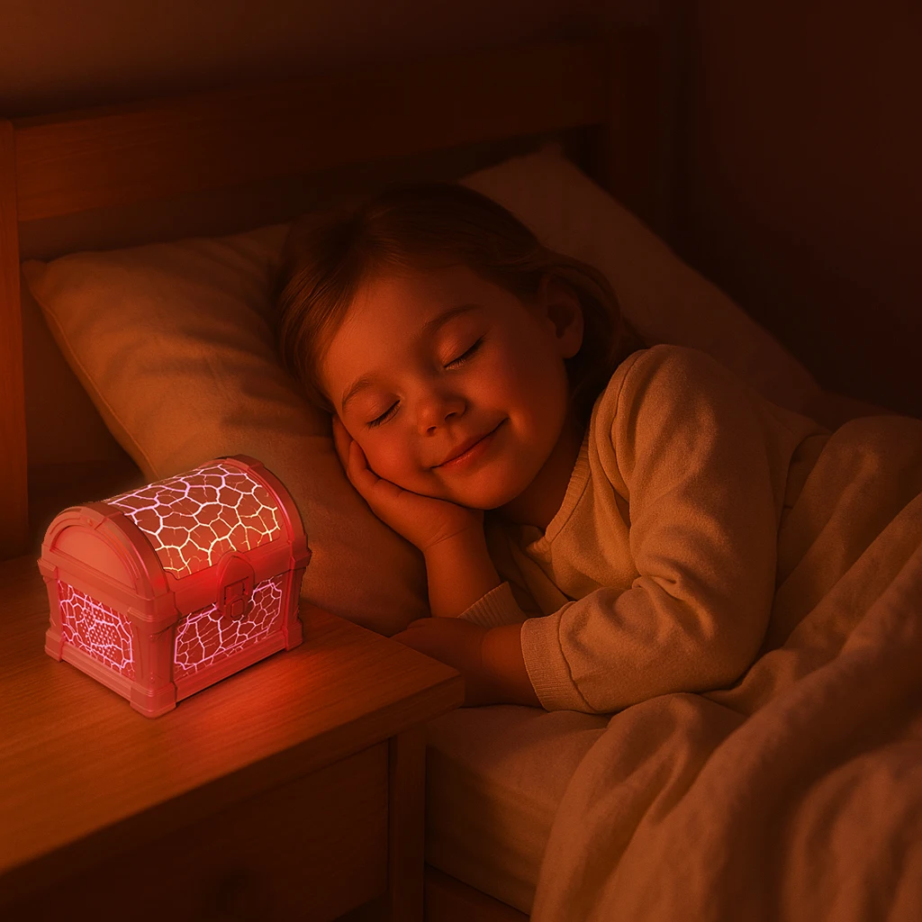 Proiettore Luce d'atmosfera Luce di flusso USB Luce notturna Lampada a LED per bambini Cielo stellato Baule del tesoro Lampade per proiezione Regalo di compleanno