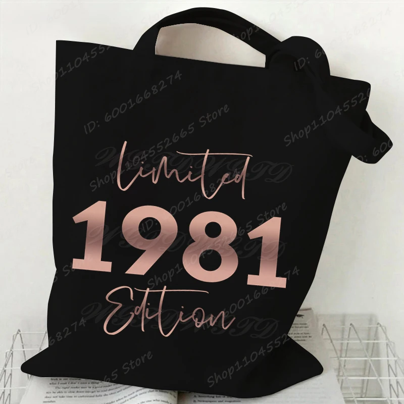 Fashion Women Girl Handbag New Limited 1980-1989 Edition Print Shoulder Bag Casual Shopping Bags Large Capacity Canvas Tote Bags