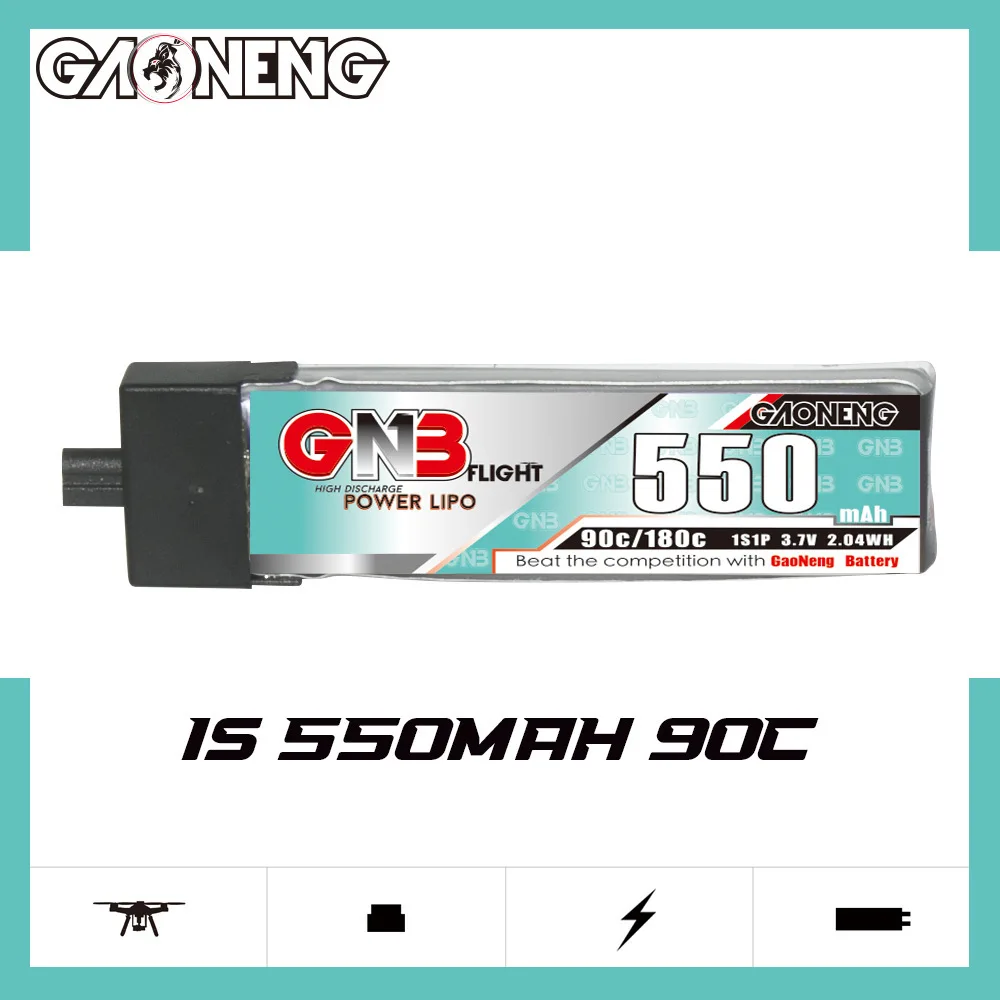 Gnb 1S 3.7V 550Mah 90c/180c Lipo Batterij Voor Rc Helikopter Quadcopter Fpv Racing Drone Onderdelen 3.7V Oplaadbare Batterij