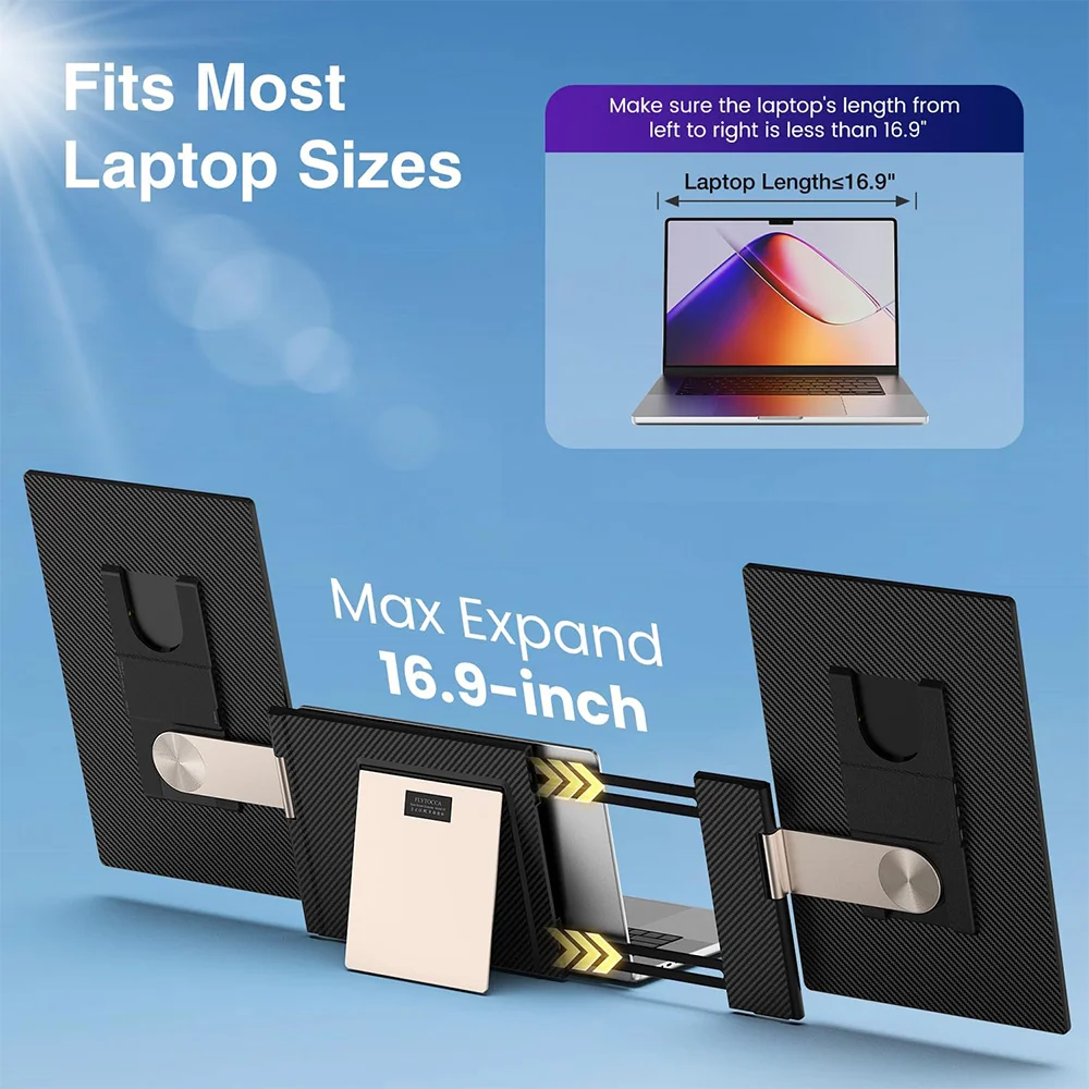 Portable Monitor for Laptop Plug & Play Enhanced Productivity with H5 Cable Laptop Screen Extender 16 Inch 1200P