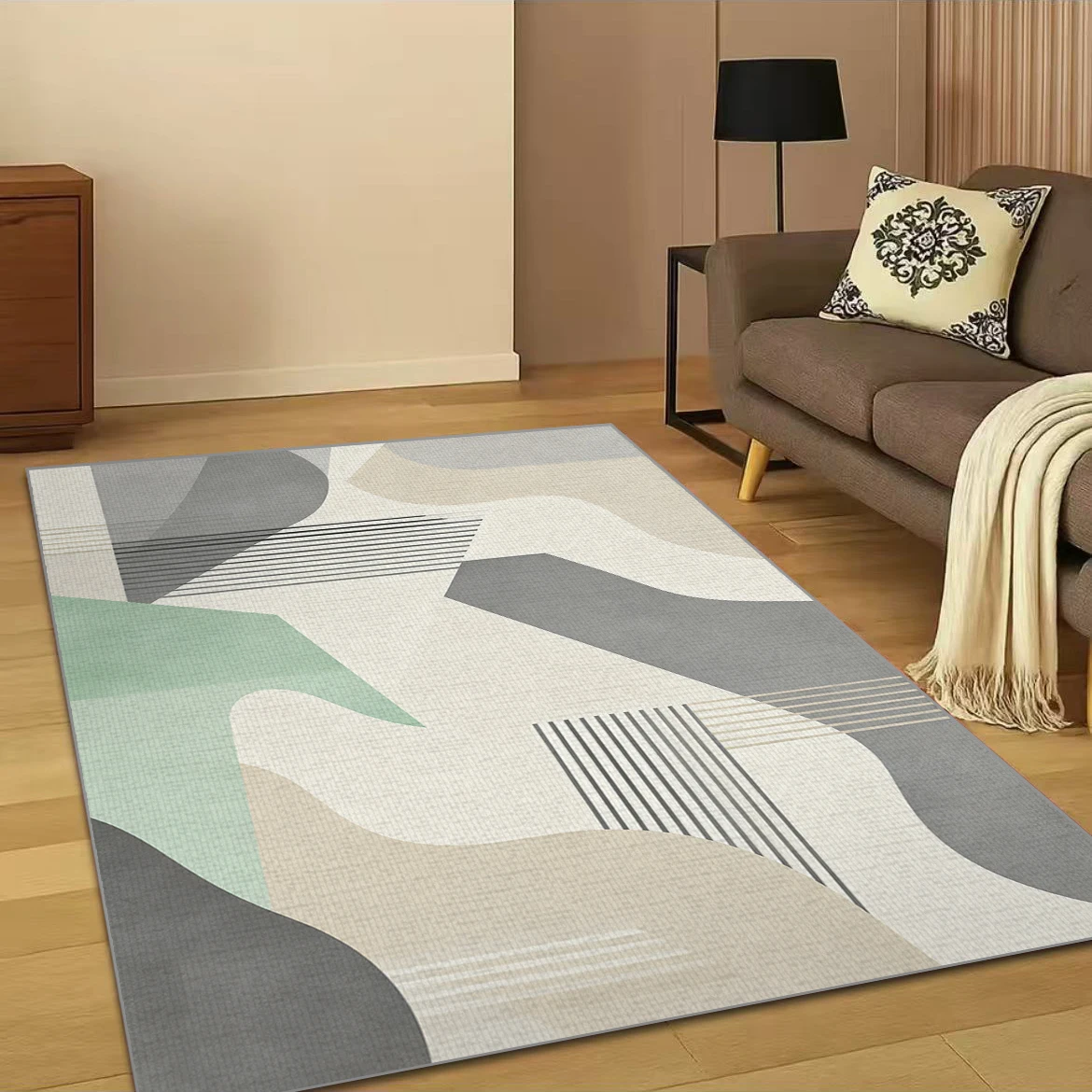 

VIKAMA простой роскошный геометрический хрустальный ковер для дома, гостиной, спальни, дивана, журнального столика, ковер и домашнее противоскользящее украшение