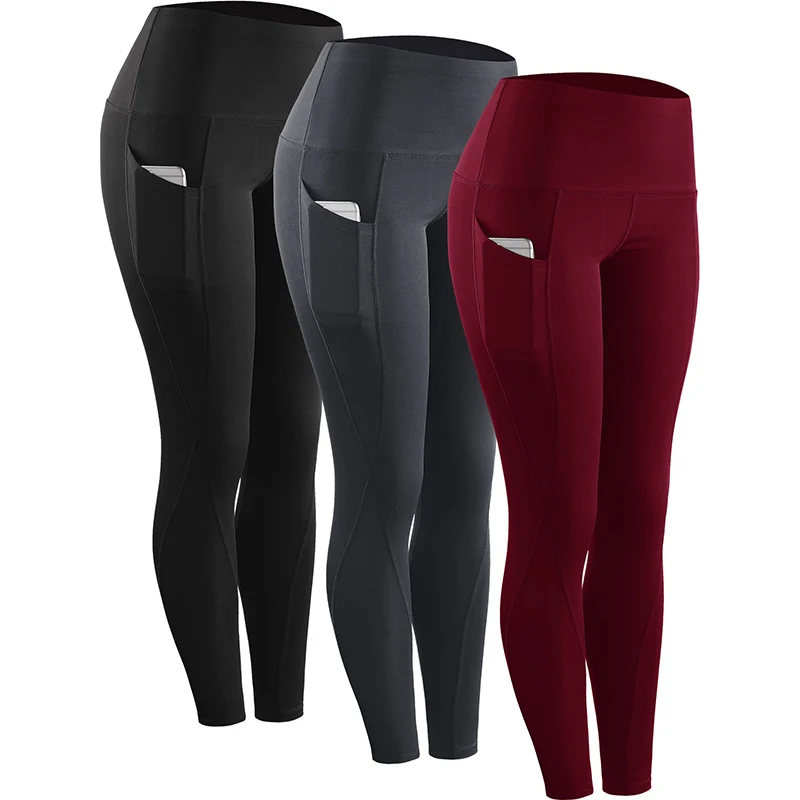 Women's High Waist Running Workout Leggings for Yoga with Pockets