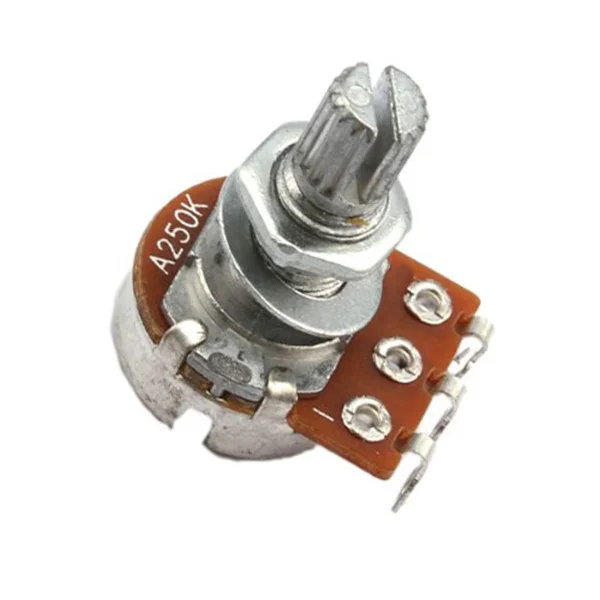 10 шт. гитарный потенциометр A250k, регулятор громкости, 16 мм, основание, 18 мм, вал с грубой накаткой, запасная часть для электроинструмента