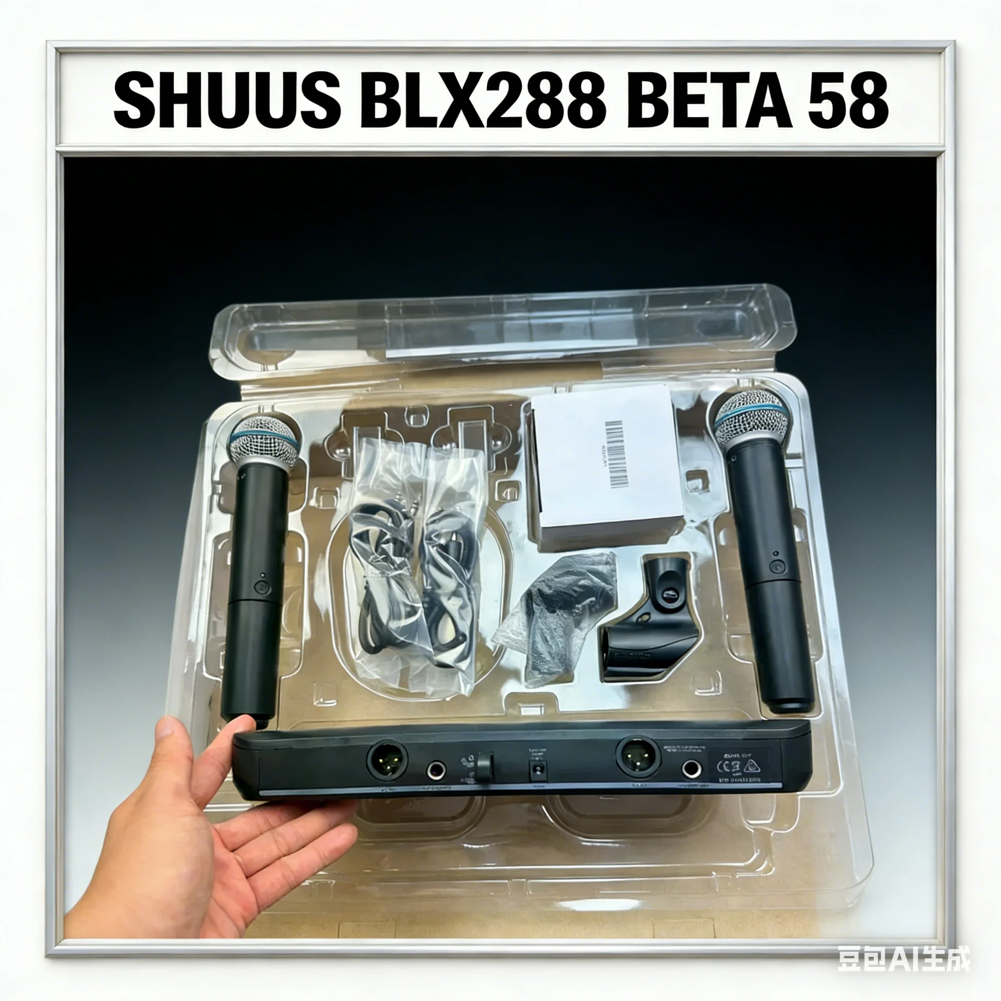 

Беспроводная цифровая микрофонная система 2026 BLX288 BETA58 UHF с двумя ручными суперкардиоидными передатчиками для живых выступлений и караоке