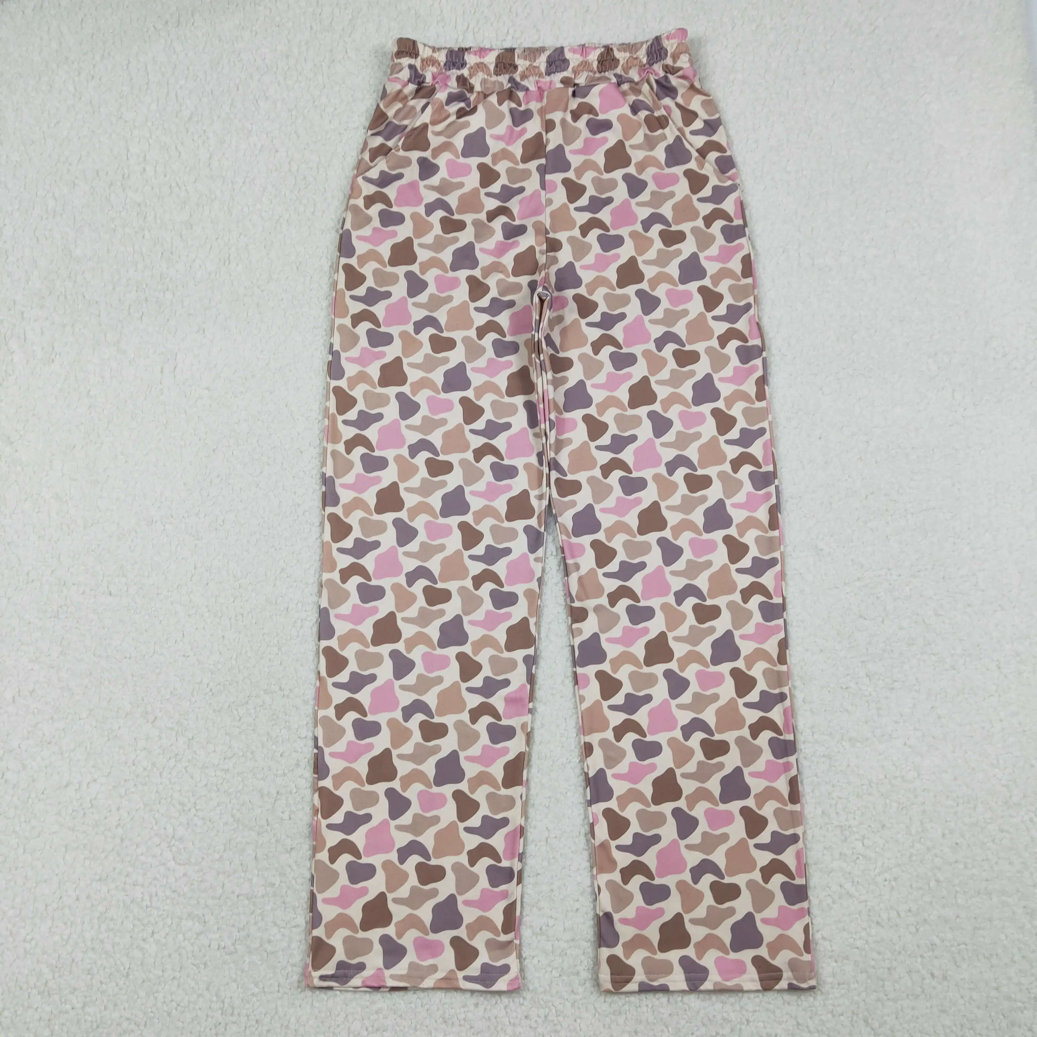 

z0108-03 P1001 Wholesale Summer Boutique adult woman clothes camouflage long Pants Wholesale Summer adult clothes