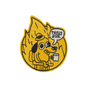 Karikatür sevimli köpek nakış yama demir On yamalar giyim sırt çantası ceketler için sevimli yamalar DIY dikmek yama çıkartmalar